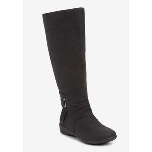 Black Indie Wide Calf Boot 9W New